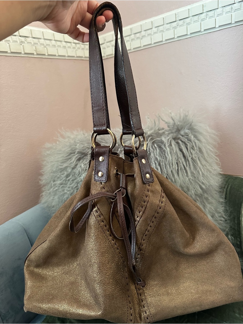 Authentic Vintage Yves Saint Laurent Reversible "Sac Y" Tote Bag